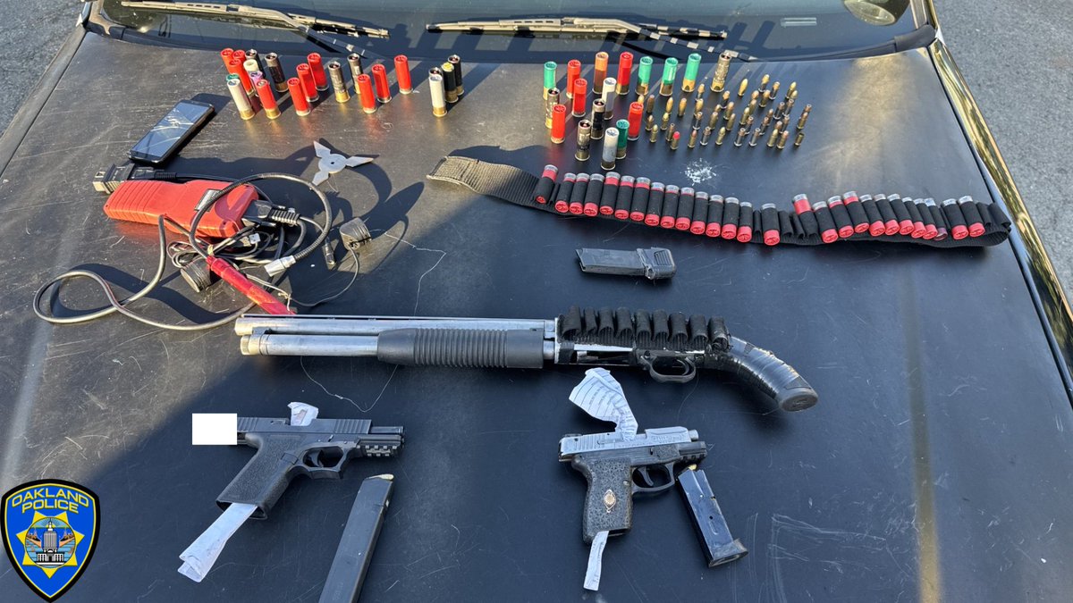 OPD has arrested two individuals believed to be connected to a shooting on Saturday in Berkeley. OPD patrol officers attempted a vehicle enforcement stop in the 1300 block of 64th Avenue.   

More in the link:
facebook.com/oaklandpolicec…