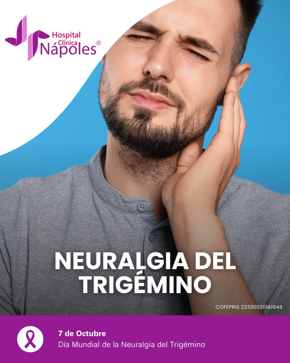 NapolesHospital's tweet image. La neuralgia del trigémino provoca dolor intenso y punzante, afectando la calidad de
vida. Hoy hacemos conciencia sobre esta enfermedad.  🧠

#NeuralgiaDelTrigémino #SaludNeurológica #HCN