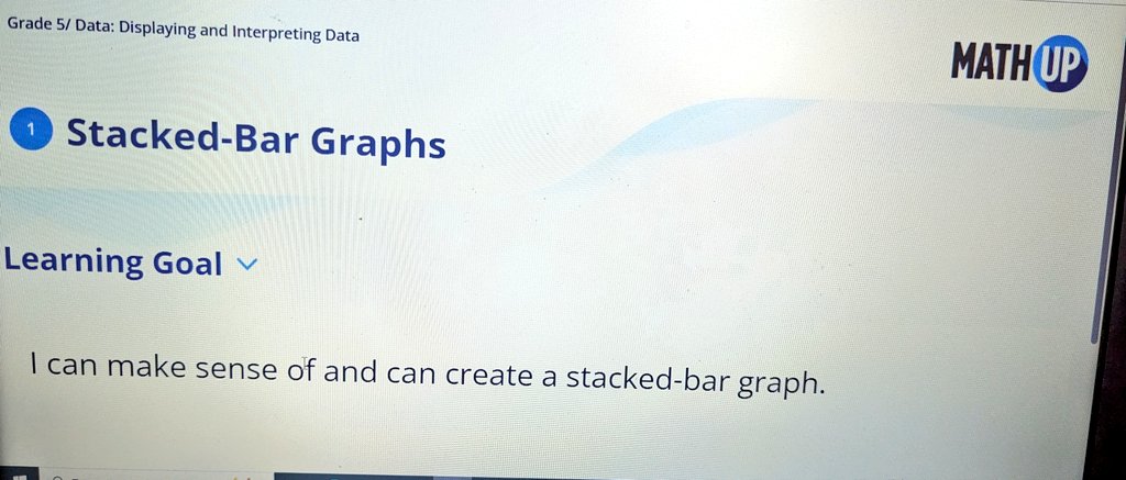 MrsMorgado1's tweet image. Learning how to create and read stacked bar graphs in math. Using #MathUp @rubiconpubs @StPhilipDPCDSB