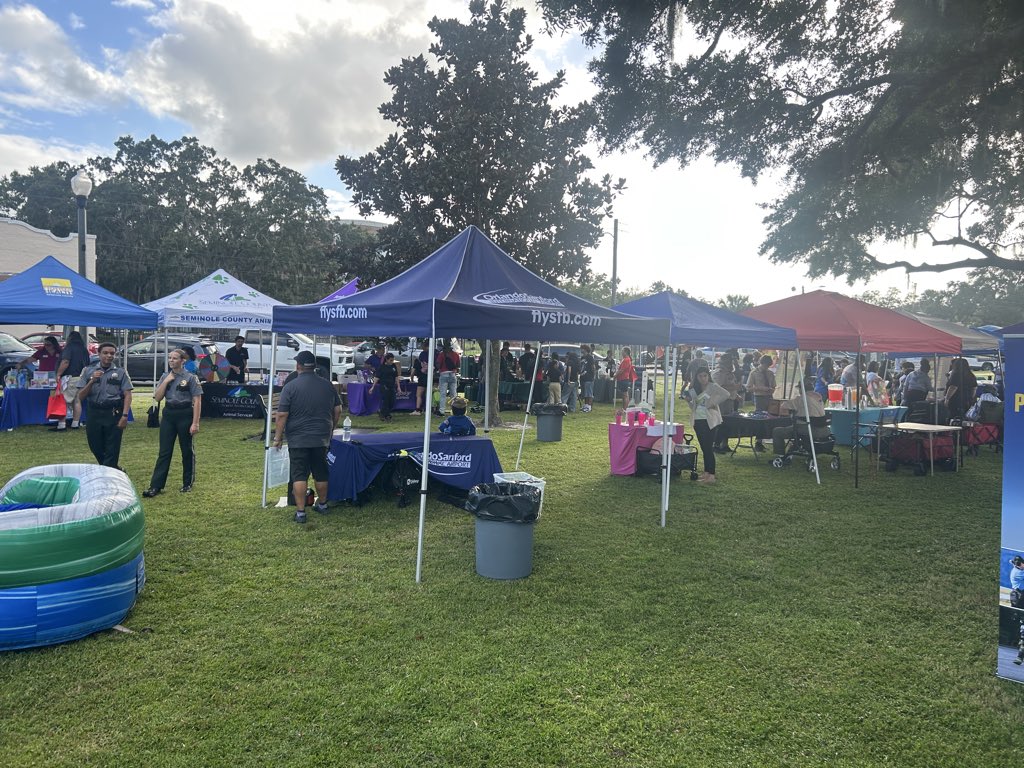 Come see us at Fort Mellon Park. downtown Sanford, for National Night Out! Lots of free items and free hot dogs!