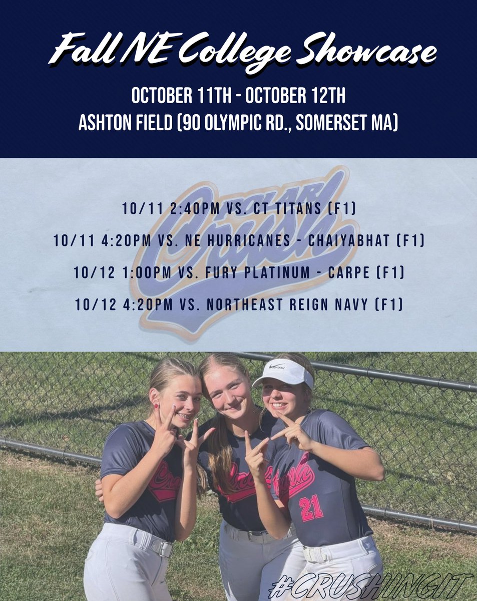Our favorite fall showcase, hosted by us! <a href="/PolarCrush/">Polar Crush Softball</a> Stop by and check us out! 🔥🔥