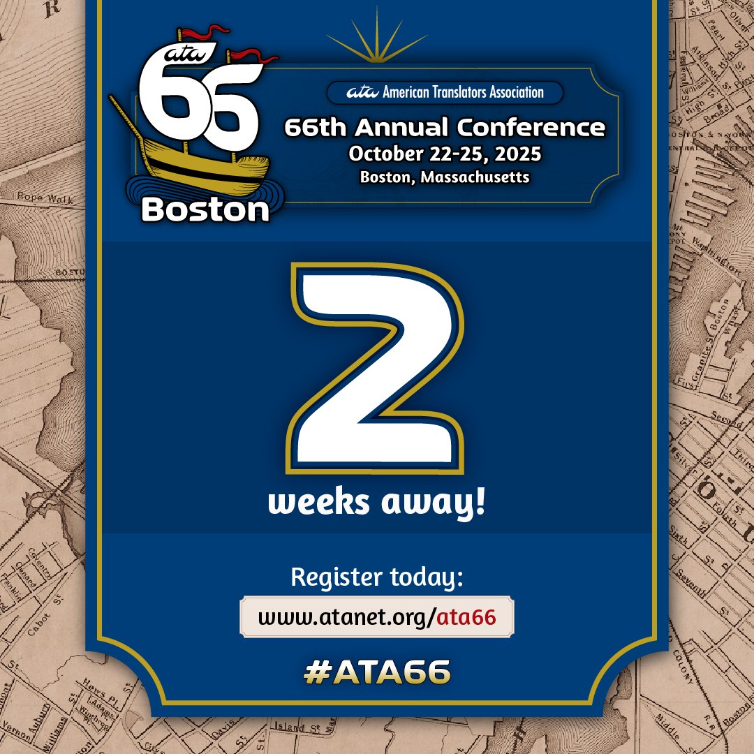 Are you ready for <a href="/atanet/">American Translators Association</a> #ATA66?🤩

Stay tuned! 📝✍🏽 We'll start sharing the medical conferences very soon! 

We're just two weeks away! 🙌🏽☺️