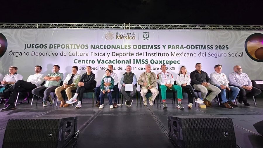 HectorAntonioMX's tweet photo. A nombre del DG de @Tu_IMSS, Mtro. @zoerobledo, felicitamos a las 35  OOAD de la República 🇲🇽, quienes participan niños y jóvenes en los Juegos #ODEIMSS y #PARA-ODEIMSS 2025; y agradecemos a todas las autoridades que nos acompañaron a la inauguración 📍en @IMSS_Mor.
¡TODO UN ÉXITO!👊