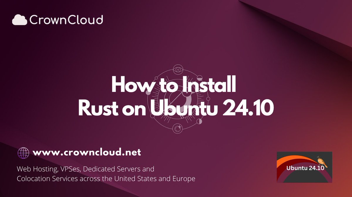 crownclouds's tweet image. Level up your coding game! Install Rust on Ubuntu 24.10 with our simple guide.
wiki.crowncloud.net/?How_to_Instal…
#RustLang #Ubuntu #LinuxDev