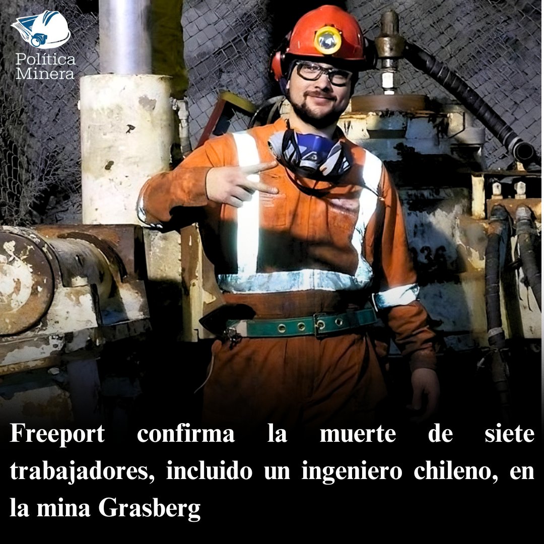 Freeport confirma la muerte de siete trabajadores, incluido un ingeniero chileno, en la mina Grasberg

#minería #chile #indonesia #freeport ⛏️🚨

Más información en:
politicaminera.com/post/freeport-…