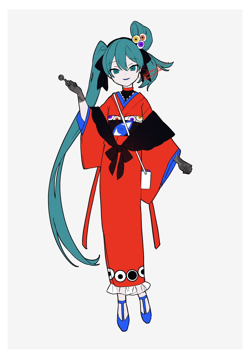 深夜のプシミクさん和装アレンジ
#初音ミク