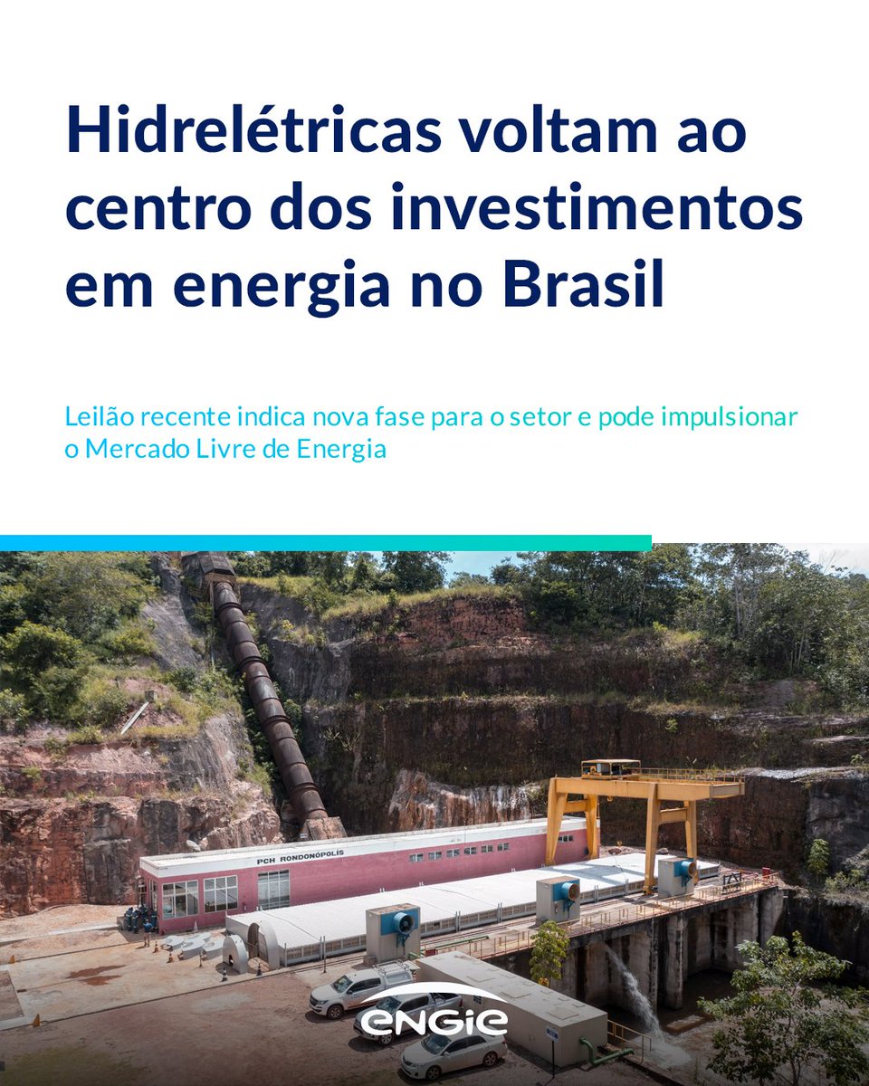 Na Semana da Hidreletricidade, destacamos avanços que reforçam o papel das usinas hidrelétricas na transição para uma matriz energética mais sustentável e descentralizada.

Saiba mais:
alemdaenergia.engie.com.br/investimentos-…

#AlémDaEnergia