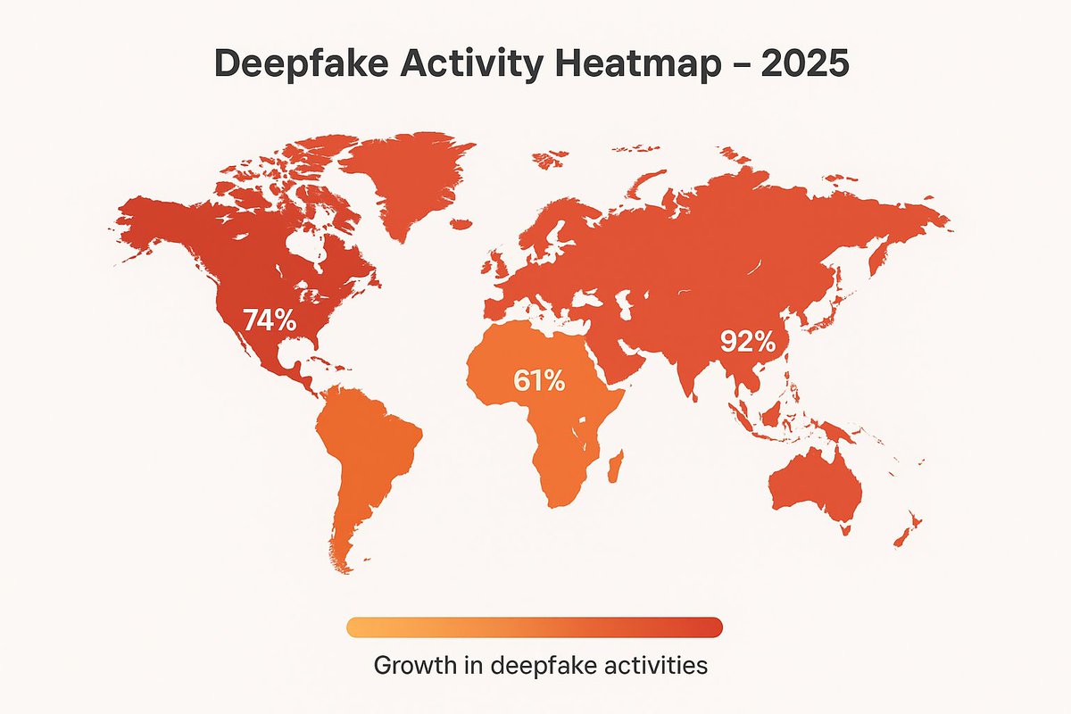 EVOai_Tech's tweet image. Deepfakes are rising fast — up 68% YoY globally. From fake political clips to AI-cloned voices, the threat is real.

Read EvoTech’s 2025 report on global deepfake trends, threats &amp;amp; countermeasures 👇
linkedin.com/pulse/2025-sta…
#AI #Deepfakes #Cybersecurity #EvoTech #SyntheticMedia