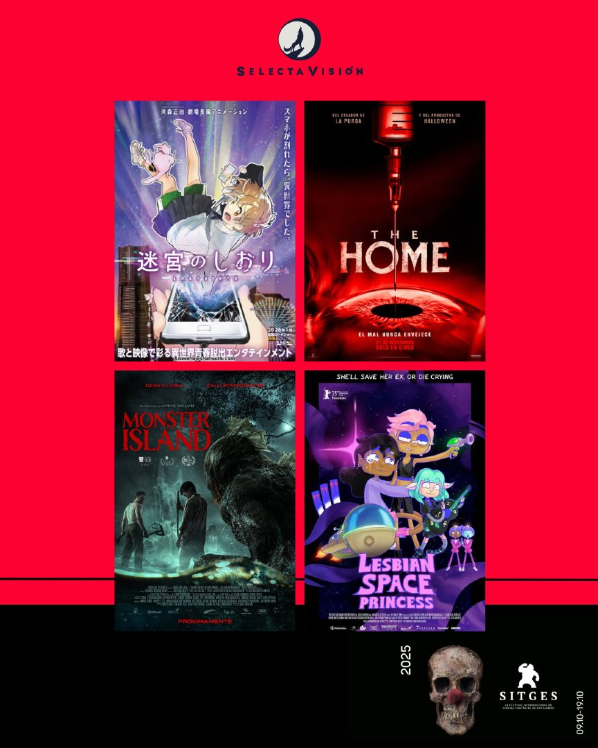 SelectaVision's tweet image. 🎬 La mejor animación y el terror invadirán Sitges durante el 58 @sitgesfilmfestival 🦍
📱 Labyrinth
🏚️ The Home
🐲 Monster Island
🛸 Lesbian Space Princess
Estas son nuestras 4️⃣ propuestas para los más cinéfilos 🍿, ¿Nos veremos allí?