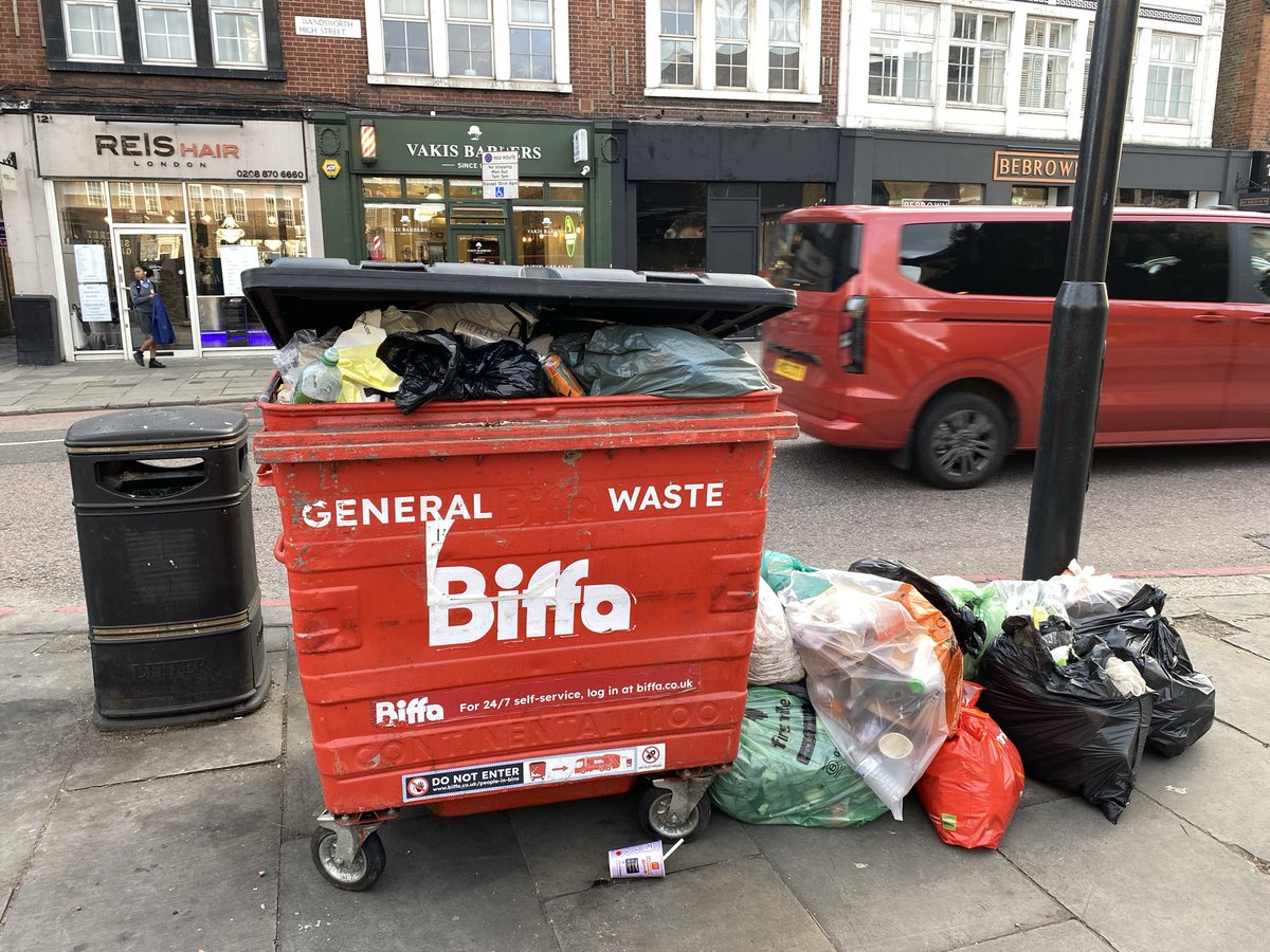 Biffa seem intent on turning Wandsworth into a Third World slum. Still no plans to collect this bin <a href="/Biffa/">Biffa</a>? Or will be it be on Wandsworth High Street forever? Answers please Biffa. Your name is mud in our community.