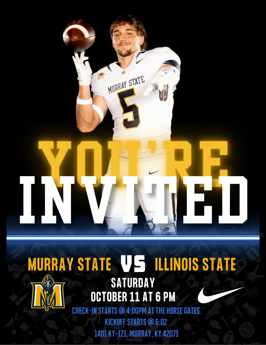 I will be at Murray state this weekend!! Thank you for the invite <a href="/derekdonald91/">Derek Benson</a> !! <a href="/MSUFBRecruit/">Murray State Football Recruiting</a> <a href="/CoachTBarr/">#BESTAVAILABLE</a> <a href="/CoachB_SVA/">Scholar Venture Alliance</a> <a href="/CoachB_Johnson/">Ben Johnson</a> <a href="/SgtPaschall704/">David Paschall</a> <a href="/CSmithScout/">Chris Smith</a> <a href="/west10sports/">West Tennessee High School Athletics</a> <a href="/HTJones10/">Harris Jones</a>