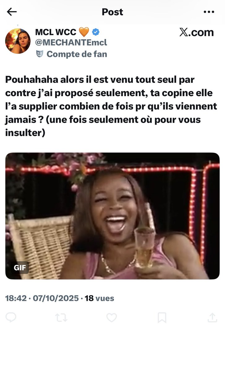 Kodychs's tweet photo. Donc attends que je comprenne bien ! Tu réponds, jusque là tout va bien !
Mais après tu me bloque ou je sais pas quoi …. Petit problème là ! 
Tu as peur de quoi ma chéri ? 
Rendez-vous dans tes rêves (je serai ton pire cauchemar ) 😈 https://t.co/dZLLFB3pNt