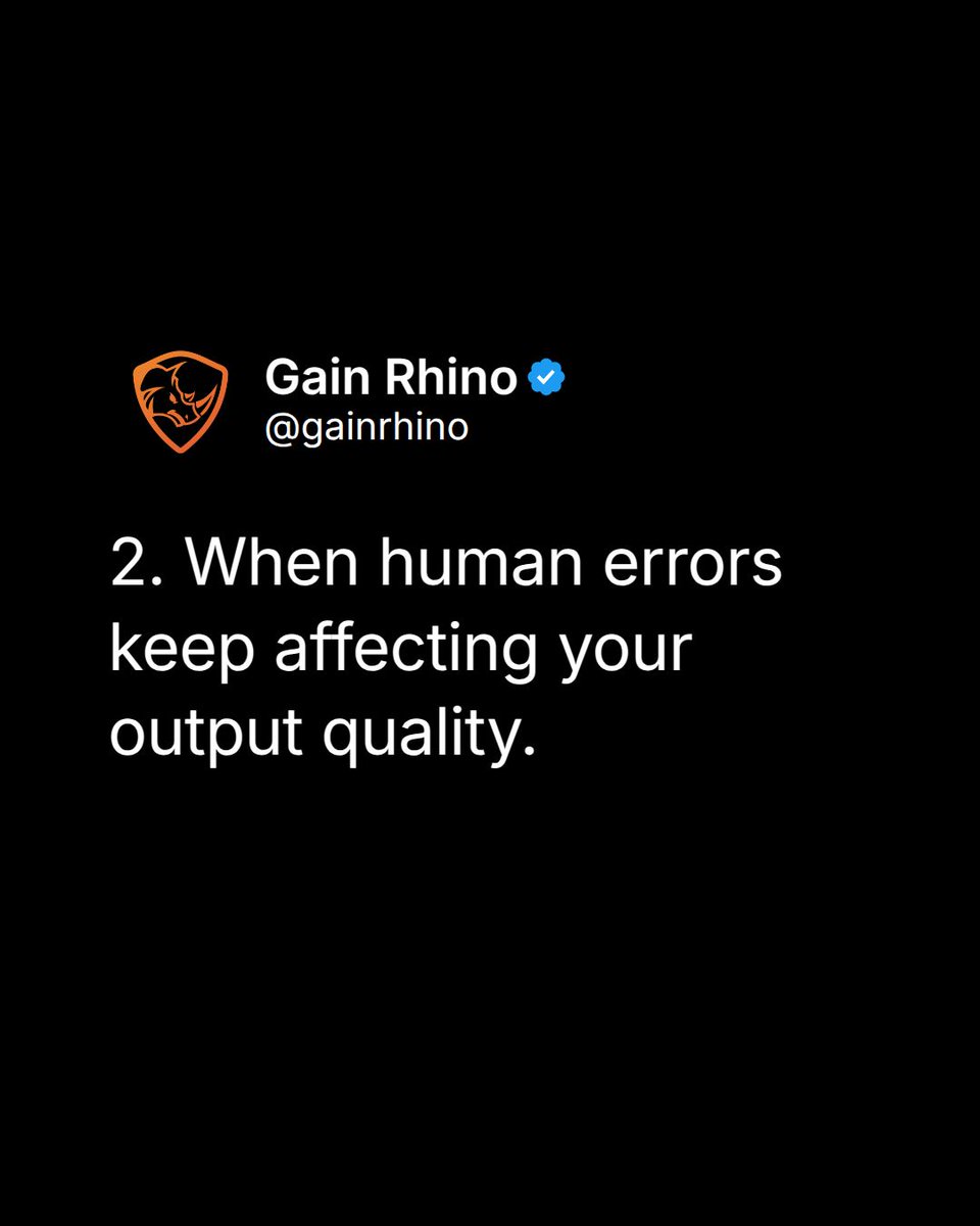 GainRhino's tweet photo. Identifying the right time for #automation can be tricky. Here are 5 signs that your business should start automating NOW! 🕒💡 #Efficiency #TechTips https://t.co/wkF8dvNOXf