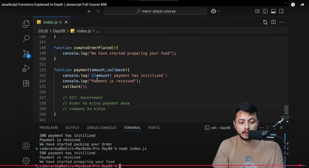 codewitharun9's tweet image. #180daysofcode - Day 24 ✅ with @rohit_negi9 bhaiyaa..
Topic covered:
Functions in javascript in depth.
#mern
#webdevelopment
