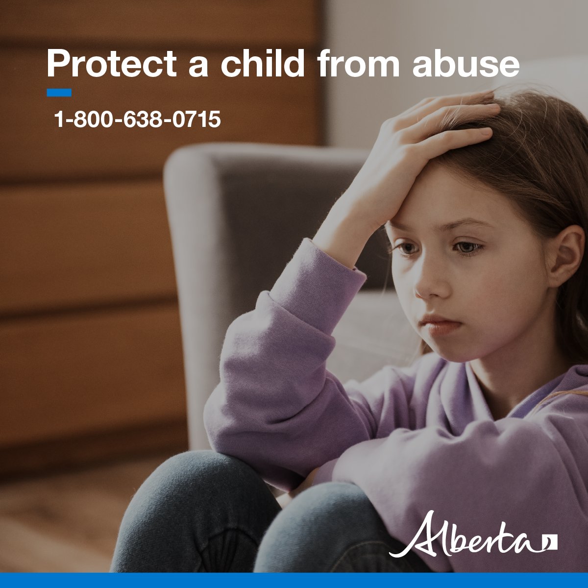 Child abuse isn’t always visible: it can be emotional, physical, sexual or take the form of neglect. 

If you see something that worries you, it is your duty to report it by calling 1-800-638-0715. You can call any time of day or night (24/7).