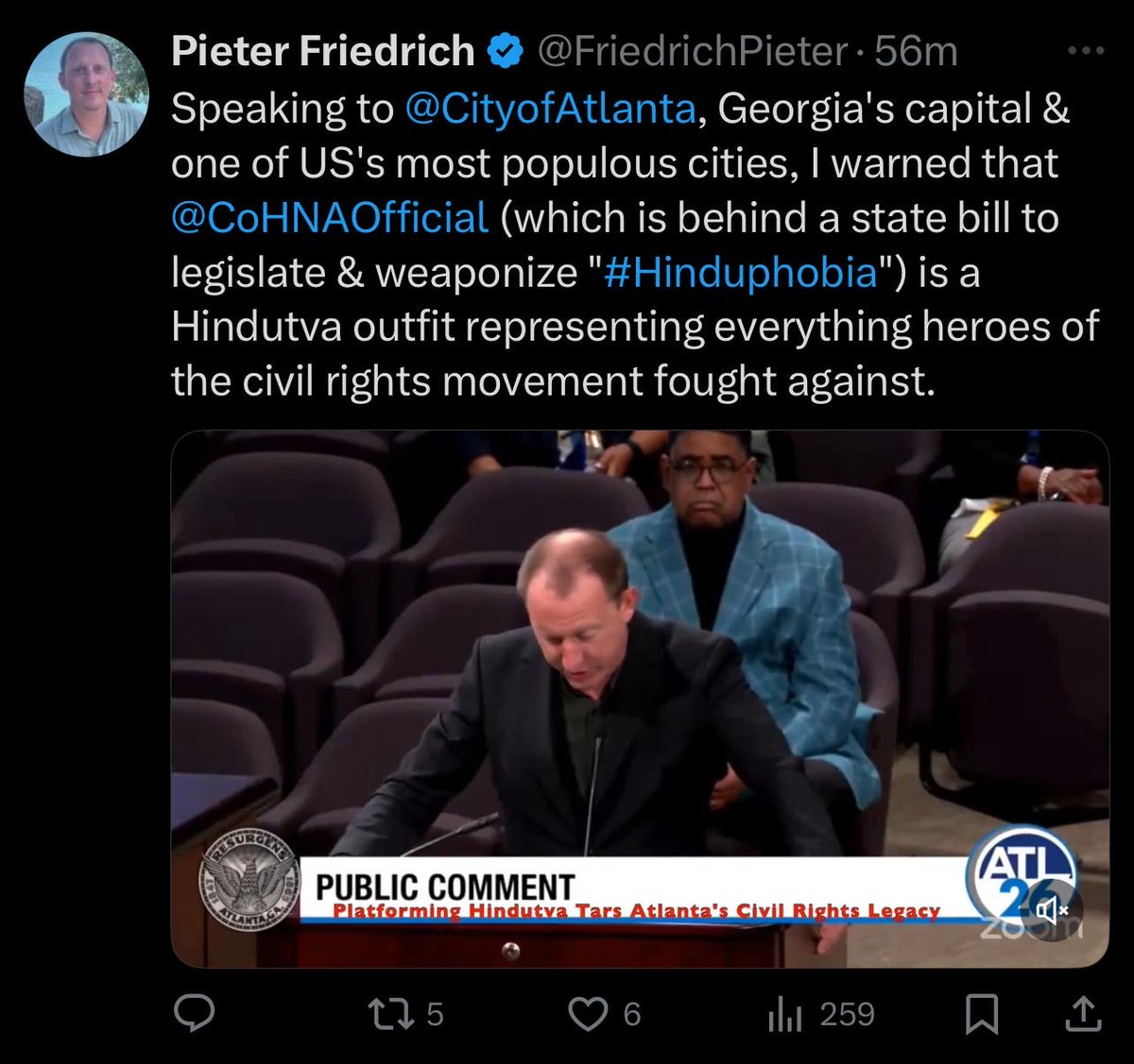 CoHNAOfficial's tweet image. Hinduphobic.  Antisemitic.  Anti-gay. Pieter Friedrich’s bigotry has been well documented for years. He wants to silence Hindus and deny them the avenues of public participation open to every American, by falsely portraying them as extremists and a danger to society. His open…