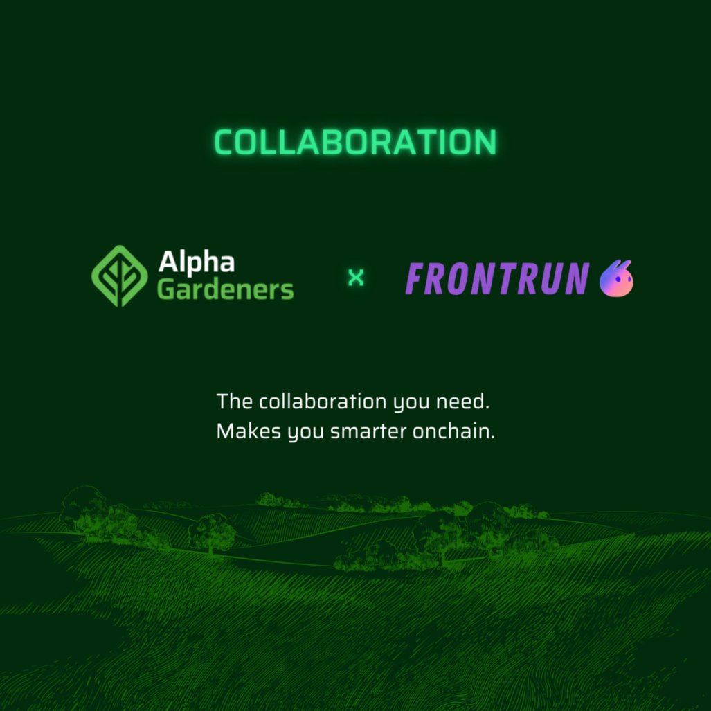 alpha_gardeners's tweet image. 📣 Alpha Gardeners meets @frontrunpro 

We’ve got invite codes for their powerful trading extension — and we’re giving some to YOU 🧑‍🌾

How to win:
✅ Follow @alphagardeners + @frontrunpro
✅ Like &amp;amp; RT this post
✅ Tag 2 friends you’d use it with

We’ll pick 30 winners 🎁