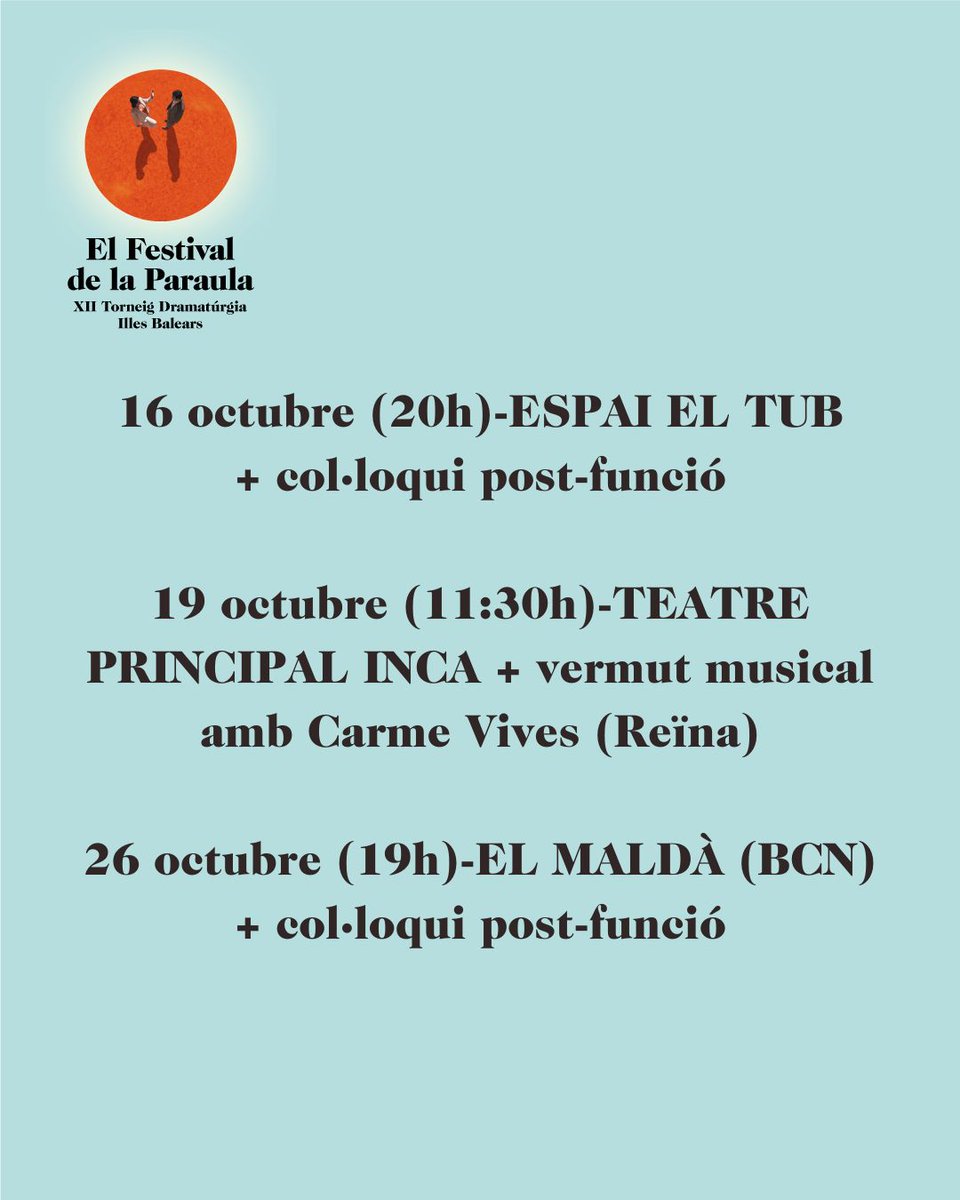 UN DIA SENSE JUDICI (O SEGONA PART D'UN DIA SENSE TURISTES) inaugurarà enguany el #FestivaldelaParaula. Aquest text de <a href="/marinacollado__/">Marina Collado-Bennasar</a> busseja en el seu passat familiar per regalar-nos una història que trascendeix els límits entre la vida i la mort. 
🎟️linktr.ee/proddeferro