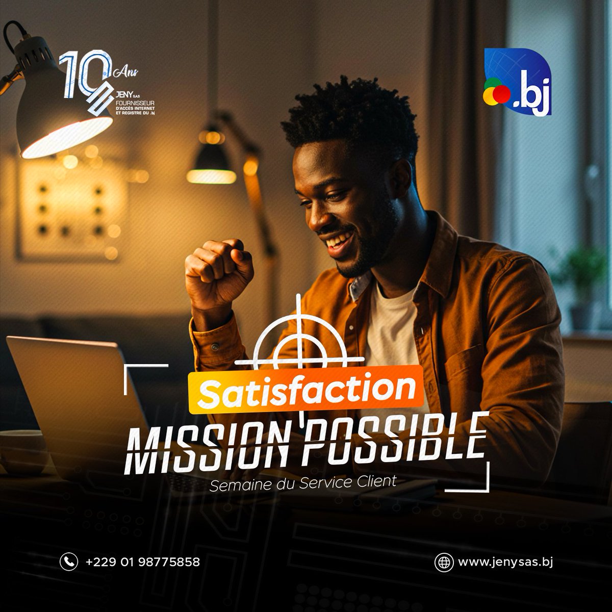 jenysasofficiel's tweet image. Chez JENY SAS, chaque sourire client est une mission accomplie
En cette Semaine du Service Client, nous célébrons votre confiance et votre fidélité.
🎯 Satisfaction : Mission possible !
#JENYSAS #InternetJENYal #SemaineDuServiceClient #MissionPossible