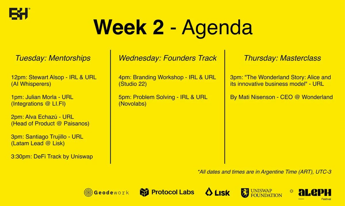 dobprotocol's tweet image. Week 2 of the Lisk + Crecimiento Buildathon.

This week&apos;s focus for Dobprotocol:

- Mentoring sessions to sharpen our product positioning 
- Workshops on scaling validated infrastructure across LatAm 
- Masterclass with ecosystem leaders

Time to build @LiskHQ @crecimientoar 🔥