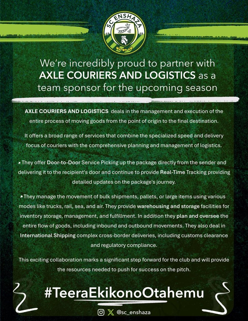Press Release 🚨‼️

Welcome aboard <a href="/AxleLogistics19/">AXLE COURIER AND LOGISTICS Co LTD</a>