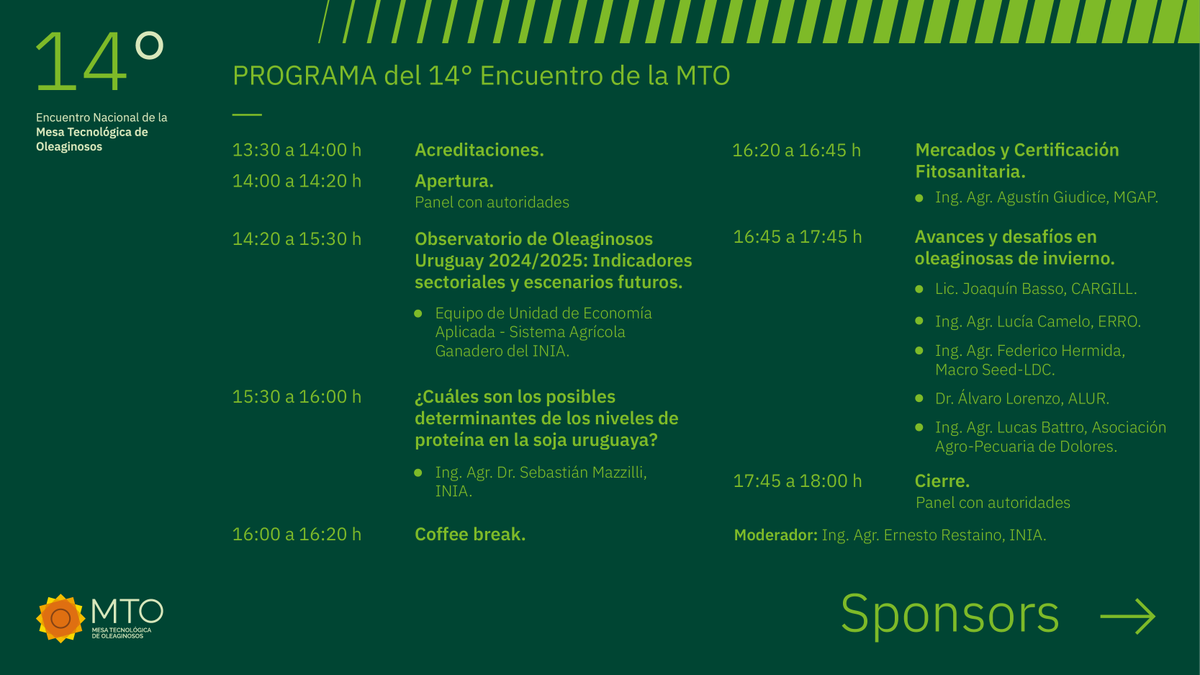 MTOleaginosos's tweet photo. 🌱¡Mañana miércoles 8 de octubre es el 14º Encuentro Nacional de la MTO! 

La participación es sin costo pero con inscripción previa. No olvides inscribirte en: https://t.co/y1iYvgGHNy   

¡Te esperamos a las 13:30 h! https://t.co/BOFhAK3eG1