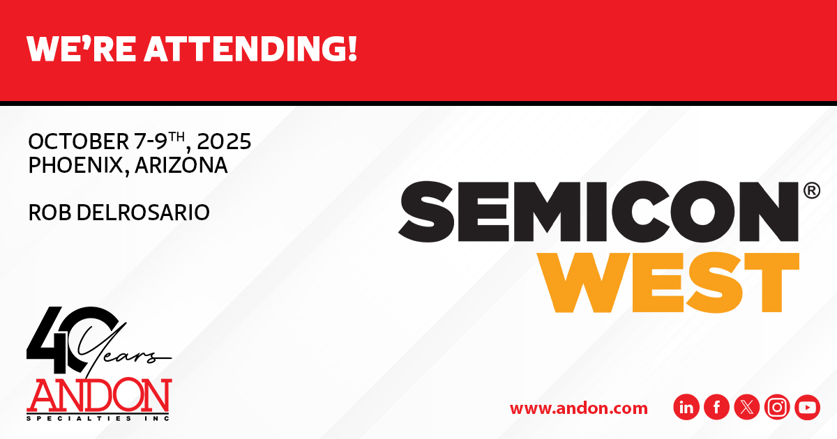 andonsolutions's tweet image. #AndonSpecialties is Attending #SEMICONWest2025! 🏜️
📅 10/7-10/9
📍 #Phoenix, #AZ
👋 Say hi to Andon’s very own, Rob Delrosario, who will be in attendance
We’re excited to join the conversation &amp;amp; showcase how we support the future of manufacturing.
👉 f.mtr.cool/hltkseqenx