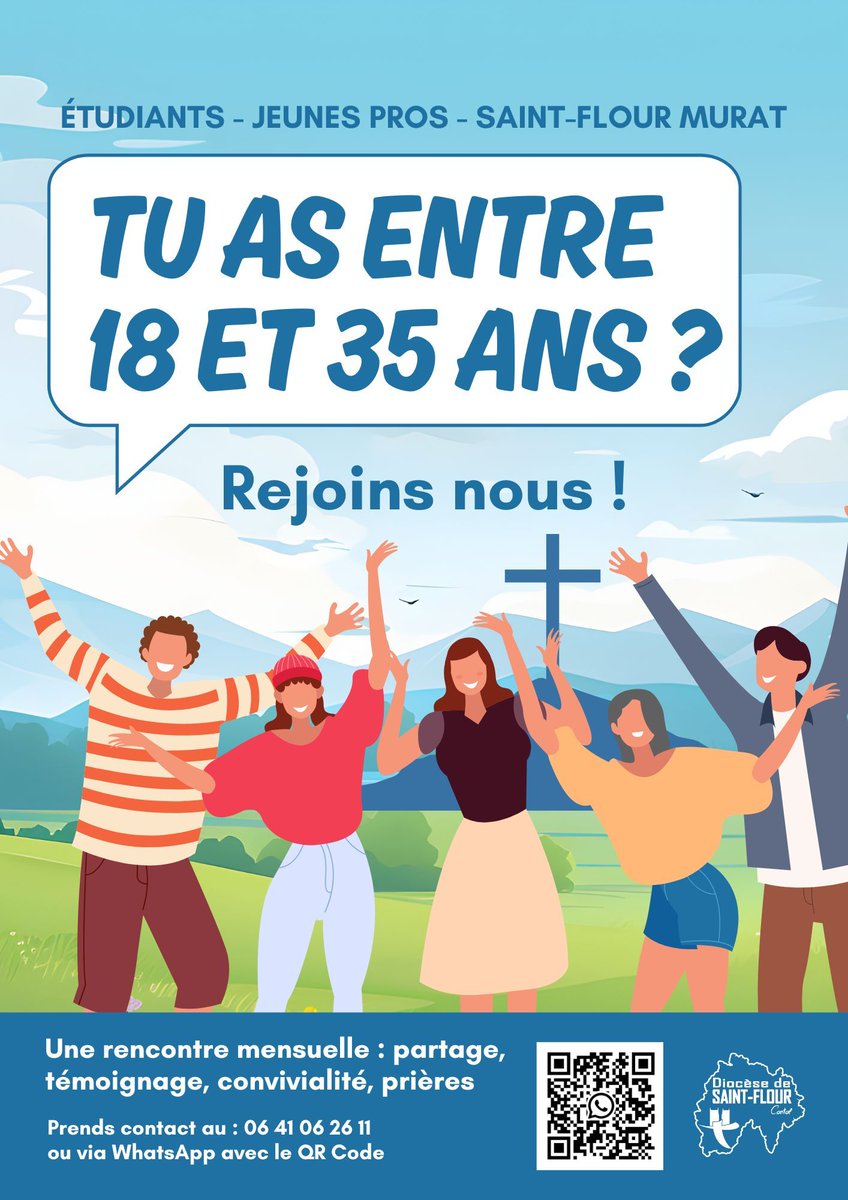 Tu as entre 18 et 35 ans ?

Rejoins-nous !

Une rencontre mensuelle : partage, témoignage, convivialité, prières 
Plus d'infos : 
buff.ly/zkm9bVS