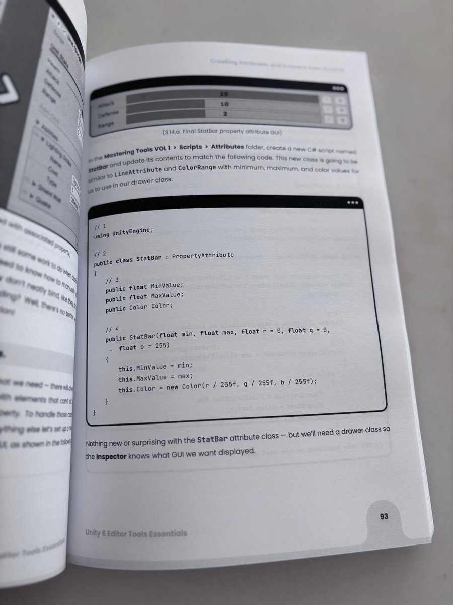Tool creation is essential in game development. This book will give you everything you need to get started! The physical edition is already available on Amazon 👉🏻 amazon.com/dp/1069417262

#indiedev #gamedev #unity3d