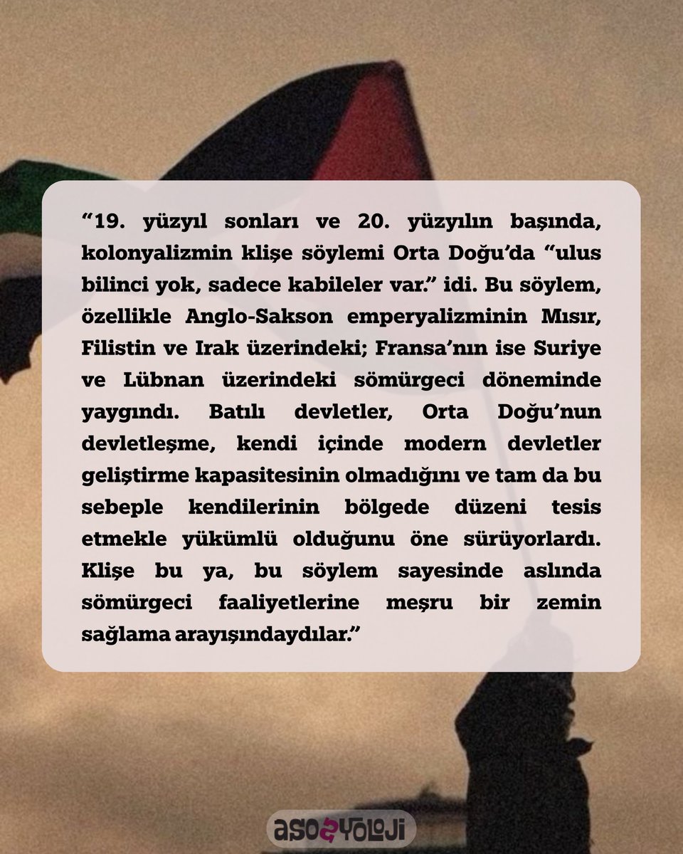07.10.2025✍️ | Özcan Avcı yazdı: “İntifada Kazanacak Filistin Kazanacak”

Okumak için: asosyoloji.com/intifada-kazan…