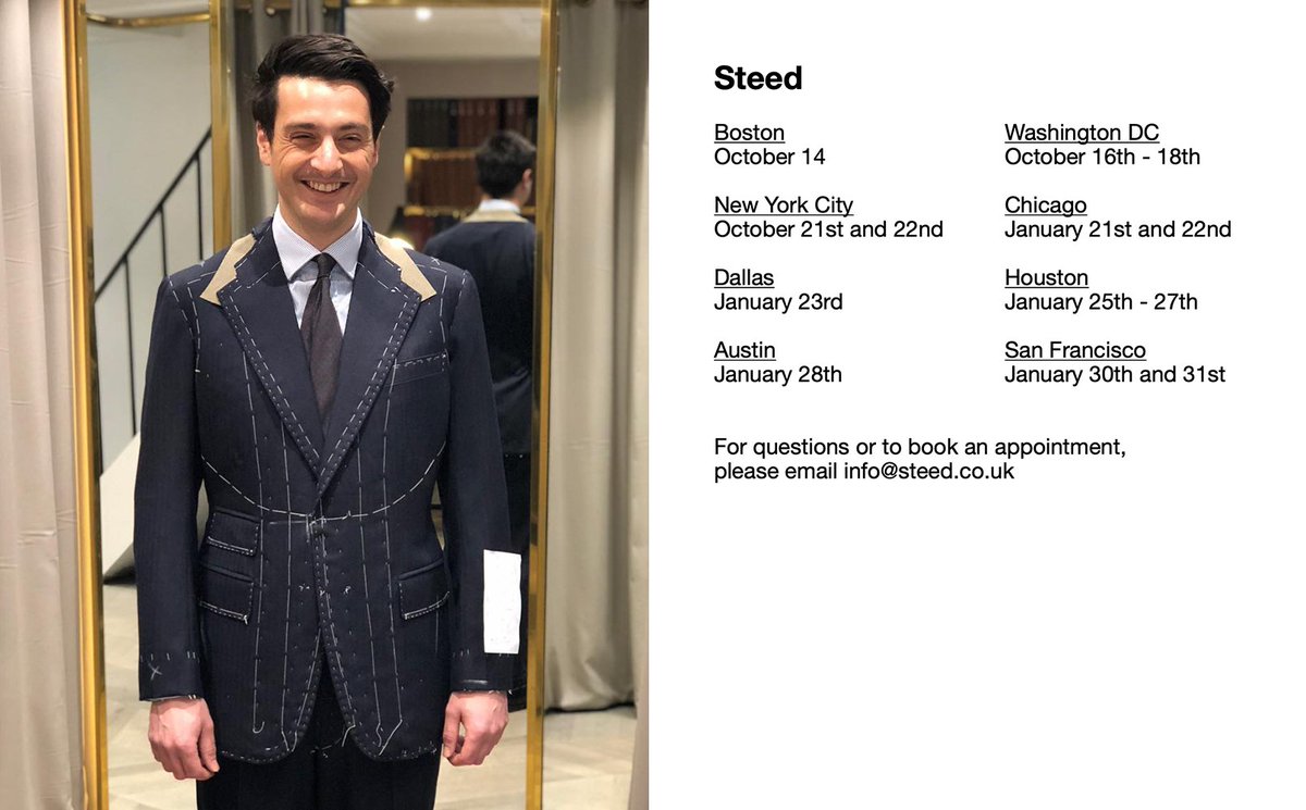 If you're interested in bespoke tailoring and based in the United States, I have some trunk show announcements to share with you. 

There's a generally observed rule when it comes to ordering clothes from a bespoke tailor: stick to the house style. The term "house style" refers