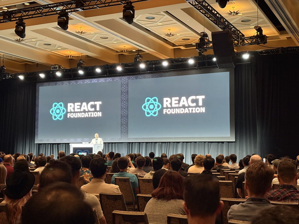mdj_dev's tweet image. Welcome React Foundation! ❤️ #reactconf 

- Amazon
- @callstackio 
- @expo 
- @Meta 
- @ReactNativeMSFT 
- @swmansion 
- Vercel