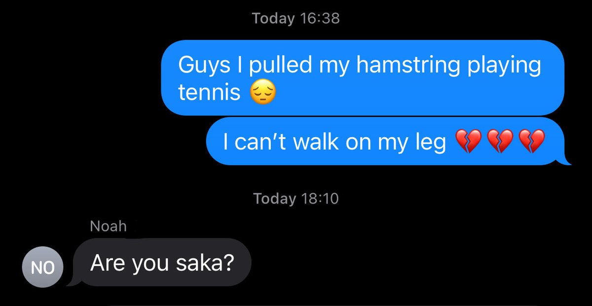 guineasfinest's tweet image. Told the family GC I pulled my hammy and this was my brother’s response…