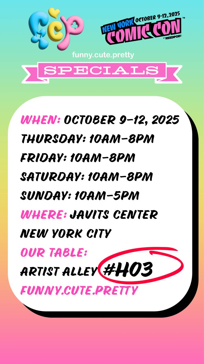 We will be at #nycc2025 see ya'll there <a href="/NY_Comic_Con/">New York Comic Con</a>