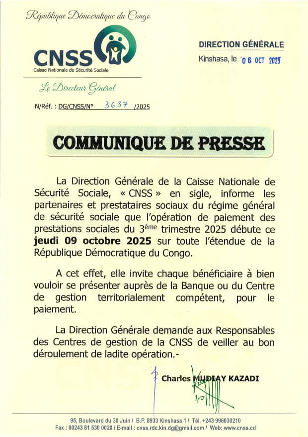 CNSS RDC tweet media
