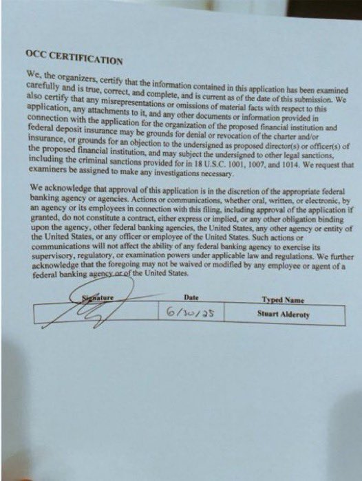 Oscar_Danaa's tweet image. 🚨 BREAKING: 

RIPPLE ATTORNEYS STUART ALDEROTTI AND TIMOTHY KENNEY TO SIGN DOCUMENTS ON JUNE 30, 2025.

DEADLINE: 120 DAYS FROM SIGNING. OCTOBER 2025!

💥RIPPLE NATIONAL TRUST BANK IS COMING SOONER THAN YOU EXPECT💥 #XRP