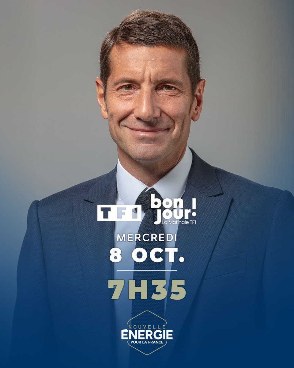 📺 <a href="/davidlisnard/">David Lisnard</a> sera demain l’invité de la matinale de TF1, au micro de <a href="/agindre/">Adrien Gindre</a>