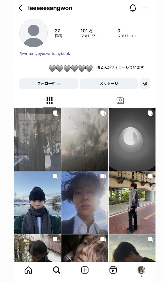 nyan_won_02's tweet photo. 昨日たまたま撮ってたサンウォンのig💧
まさかこれが最後になるなんて(；；)
素敵な言葉と共に一般人のサンウォンを届けてくれた
@ leeeeesangwonありがとう✨️🩶 https://t.co/6JW3wzhd8r