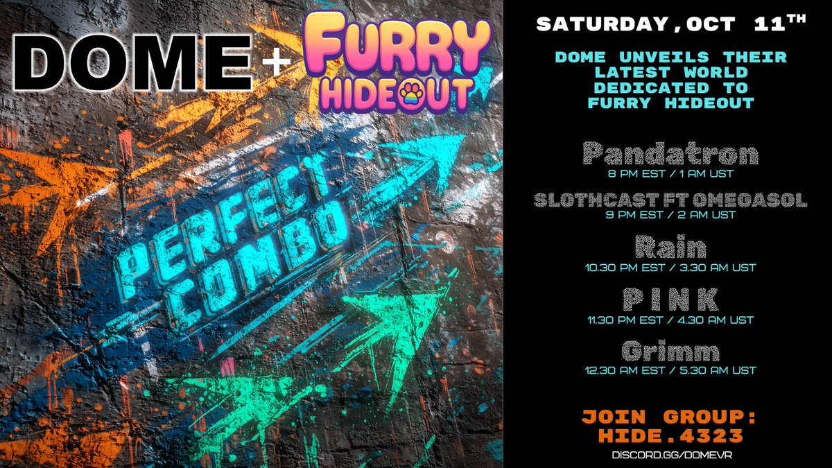 <a href="/furryhideout/">Furryhideout</a> <a href="/slothcast/">Slothcast (DOME)</a> 

Heads up, we’re dropping in , this isn’t a drill

Come support me as I bring one HELL of a birthday set for myself, 

A catered festival grade show of MultiGenre to soothe the soul!!!

Let’s bring the roof down and pack that instance!