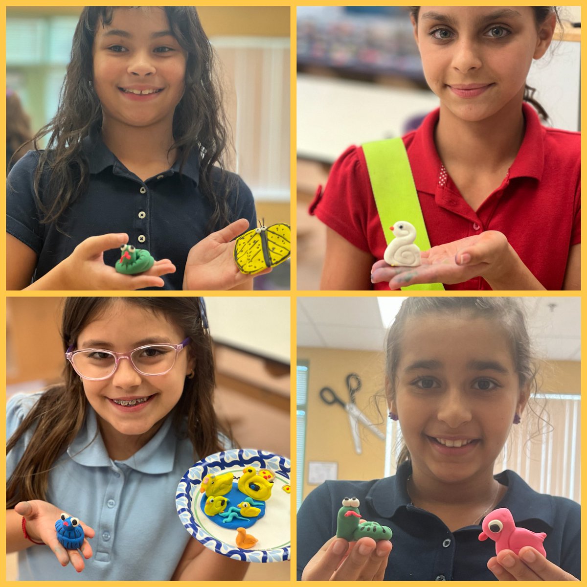 Coils, curls, and creativity! 🌀✨ The <a href="/ElbridgeGaleES/">Elbridge Gale Elem</a> Model Magic Club is mastering their sculpting skills with snakes, ducks, and all kinds of twisty creations. 🐍 🦆 🐛