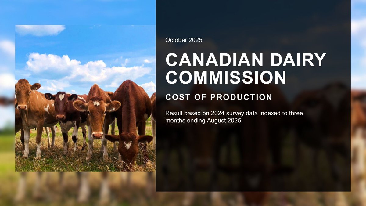 The CDC carries out the COP survey annually to measure the on-farm cost of producing a hectolitre of milk (100 litres).

The indexed cost of production (iCOP) figures are used to set milk prices. The Cost of Production Survey for 2024 is now available: cdc-ccl.ca/en/node/643