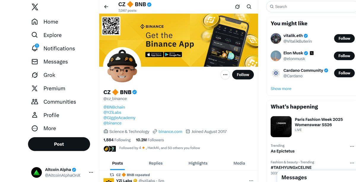 WEN 👀

@CZ_BINANCE