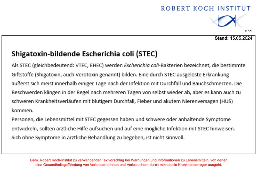 Rueckrufportal's tweet image. #RÜCKRUF | #WARNUNG | Aus aktuellem Anlass: Verbraucherinformation von REWE für ERLANDER FLEISCHWAREN (ERLANDER 'Jägermettwurst' > Nachweis von Kolibakterien 'STEC' = u. U. erhebl. GESUNDHEITSGEFAHR wie NIERENVERSAGEN)
mediacenter.rewe.de/produktrueckru…
Siehe auch: produktrueckrufe.de