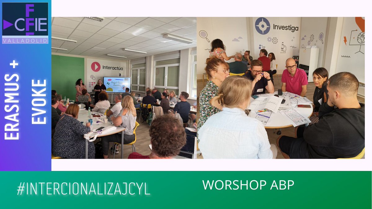 🌍 ¡Docentes de toda Europa se unen en el proyecto  #EVOKE! 🇭🇷🇫🇷🇩🇪🇫🇮🇵🇱🇪🇸
Hoy exploramos el Aprendizaje Basado en Proyectos (ABP) como motor de innovación educativa
💡 Colaboración, creatividad y cambio real en el aula
<a href="/EUErasmusPlus/">Erasmus+</a> <a href="/sepiegob/">SEPIE</a> #InternacionalizaCyL
<a href="/educacyl/">Educación JCyL</a>