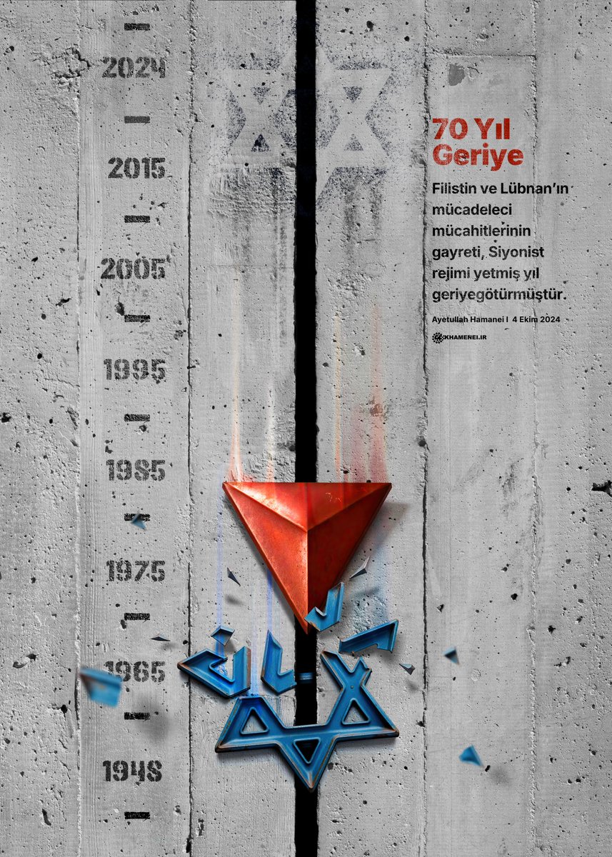 Aksa Tufanı, İsrail'i 70 Yıl Geriye Götürdü

Devrim Lideri geçtiğimiz yıl cuma hutbesinde şöyle buyurdu:
“Filistin ve Lübnan’ın mücadeleci mücahitlerinin gayreti, Siyonist rejimi yetmiş yıl geriye götürmüştür.”
4 Ekim 2024