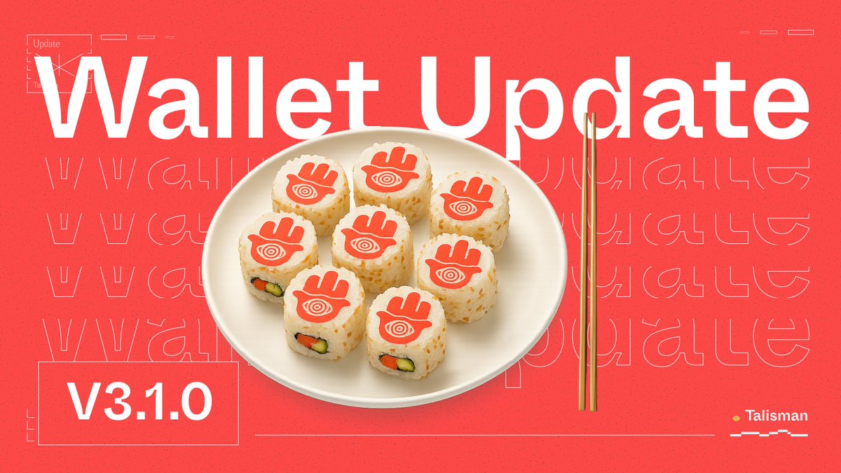 wearetalisman's tweet photo. Talisman v3.1.0 is fresh out the kitchen.

Let's dig into what's new 👇 https://t.co/t4F28ELAM7
