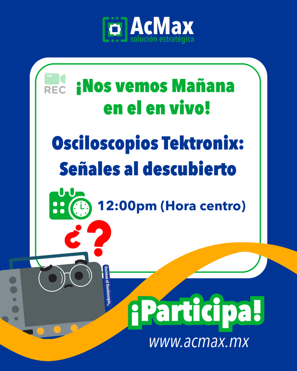 AcMax_de_Mexico's tweet photo. Prepárate para participar y resolver todas tus dudas en nuestro en vivo 🧐
✅Mañana a las 12:00 pm https://t.co/sU9hrbcUSN