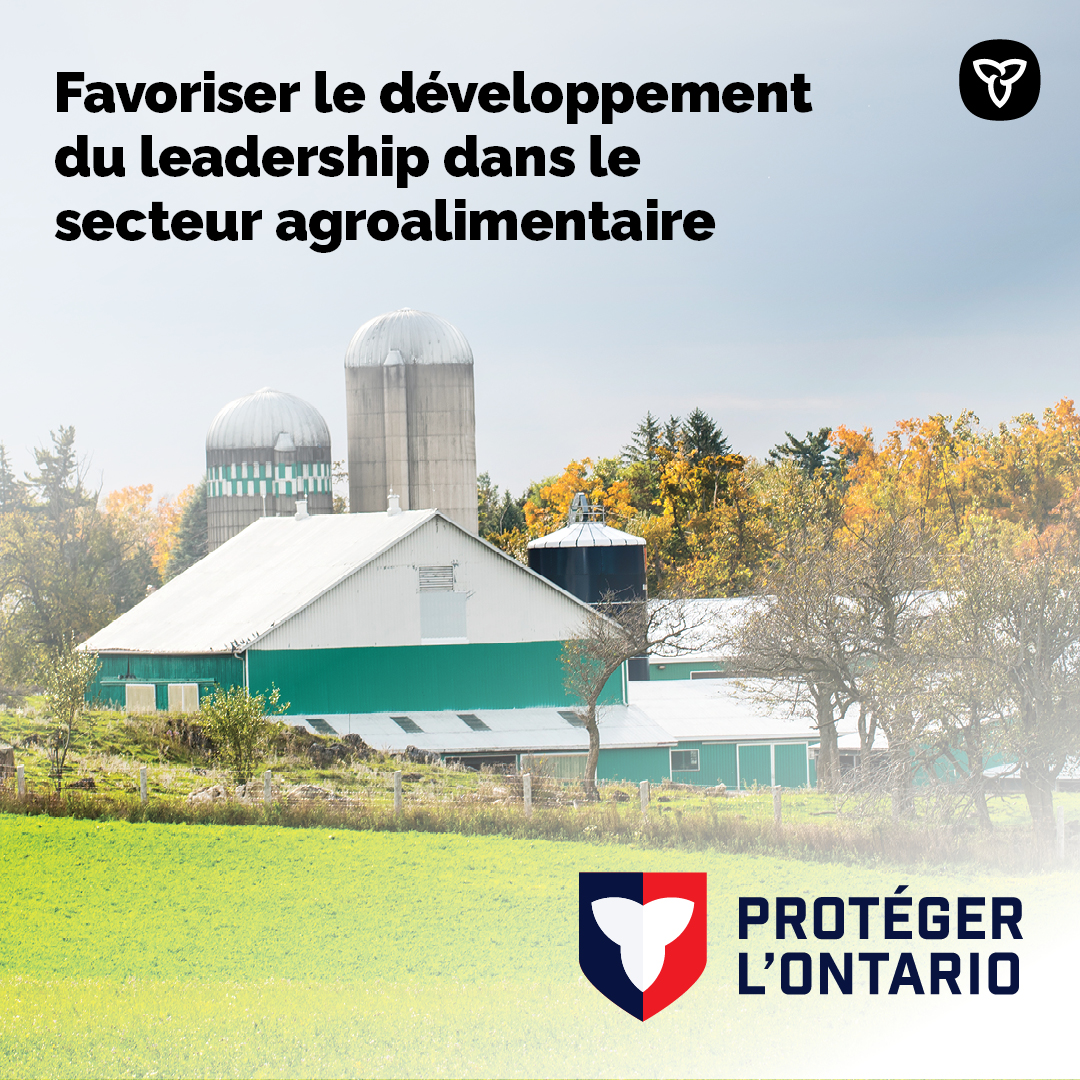 L’Ontario hausse l’aide financière pour le Rural Ontario Institute avec plus de 1,7 M$ pour des initiatives en matière de leadership, de données et de développement économique qui renforcent la capacité du secteur agroalimentaire et les économies rurales.