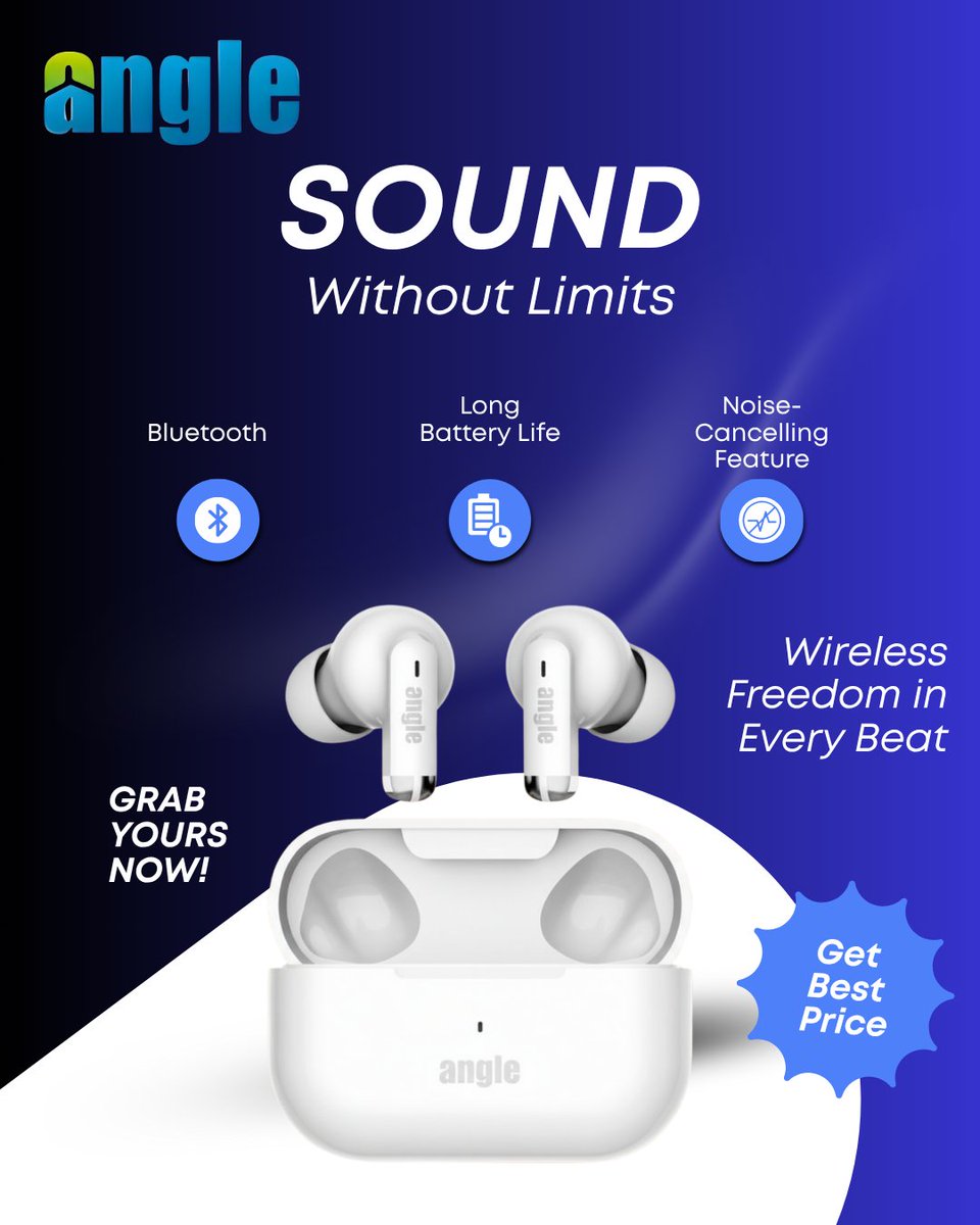 anglepro_ofc's tweet image. Sound Without Limits — Experience Every Beat with AnglePro.

#AnglePro #BluetoothEarbuds #SoundWithoutLimits #WirelessFreedom #MusicLovers 
#CrystalClearSound #NoiseCancellingEarbuds #NewLaunchIndia #TechLifestyle #MusicInStyle