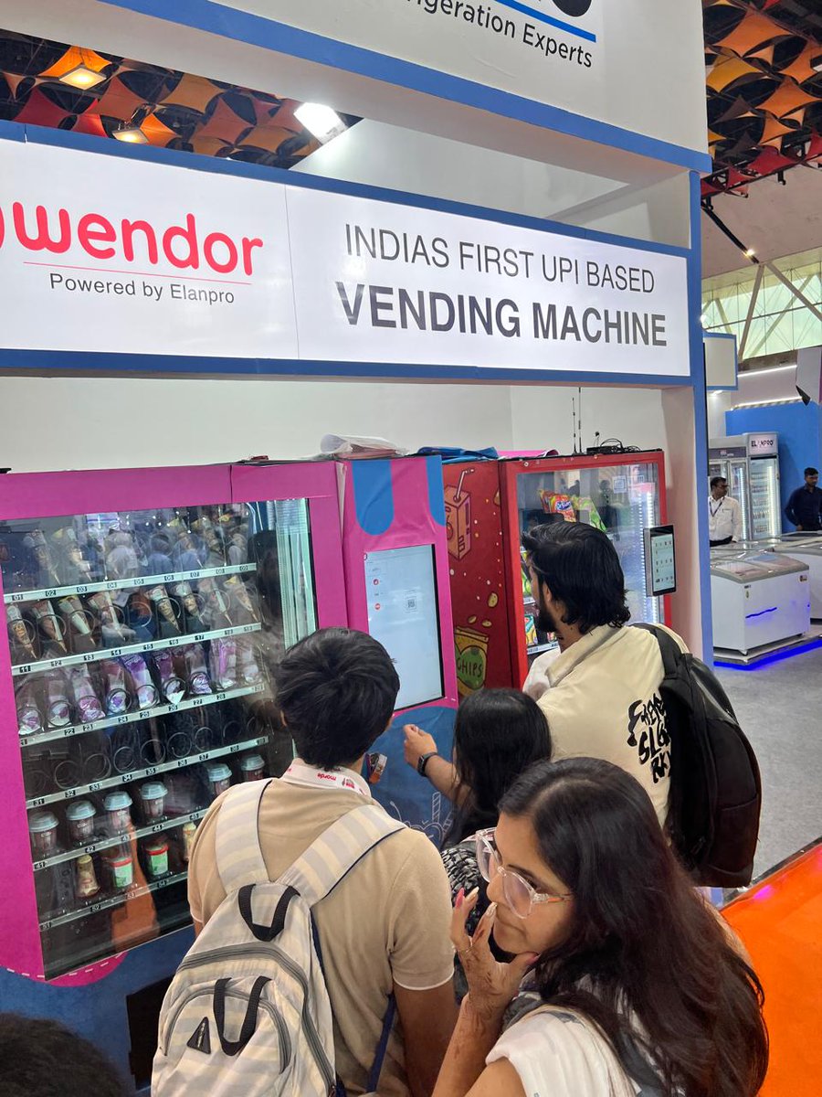 elanpro_pvt's tweet image. @wendor_in, powered by #Elanpro, also received great attention at our booth with their innovative #vendingsolutions. 

#UPIMachine #Wendor #IICE2025